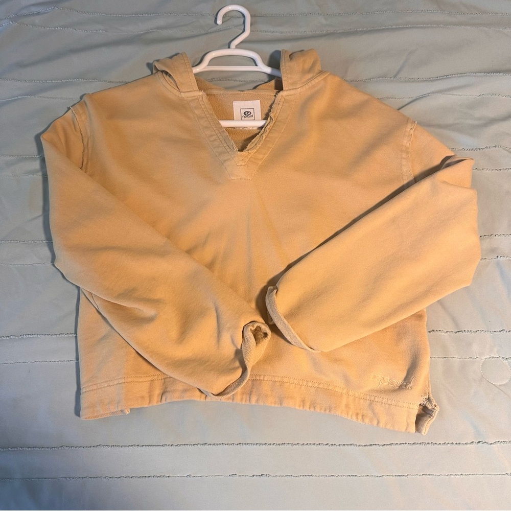 Rip Curl Yellow Hooded Sweatshirt Small